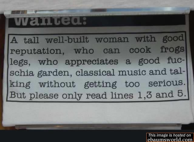 Gesucht!