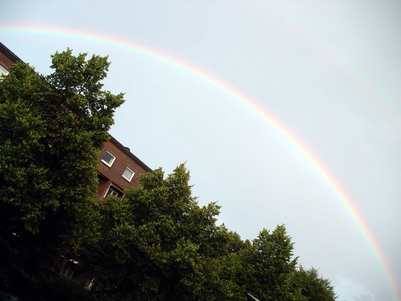 Regenbogen über der Caspar-Voght-Str.