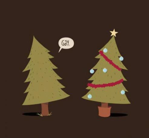 gay christmas tree